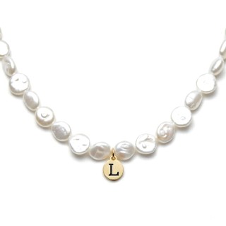  Колье жемчужное EMMA с буквой