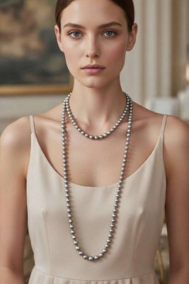 Бусы GREY PEARL 8мм АА+