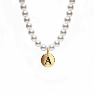 Колье жемчужное ADELE с буквой A