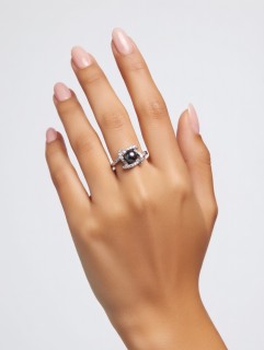 Кольцо с жемчугом BLUEBERRY