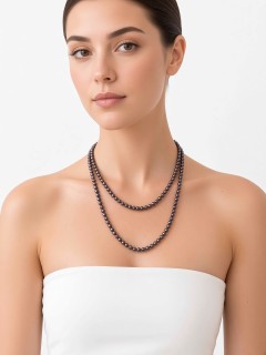 Бусы BLACK VIOLET 6мм ААА