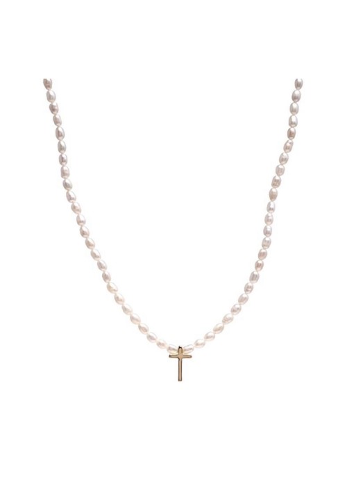 Чокер жемчужный ALL SAINTS с крестиком