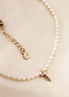 Чокер жемчужный ALL SAINTS с крестиком