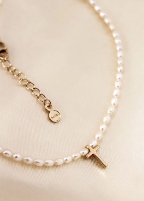 Чокер жемчужный ALL SAINTS с крестиком