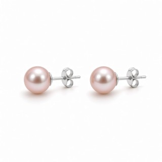 Серьги PINK PEARL 7мм