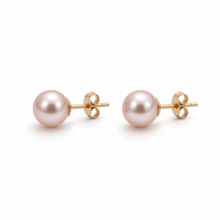 Серьги PINK PEARL 7мм