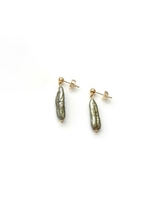 Cерьги GREEN BIWA PEARL