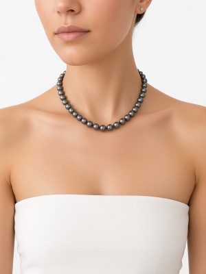 Комплект из колье и браслета BLACK VIOLET 8мм