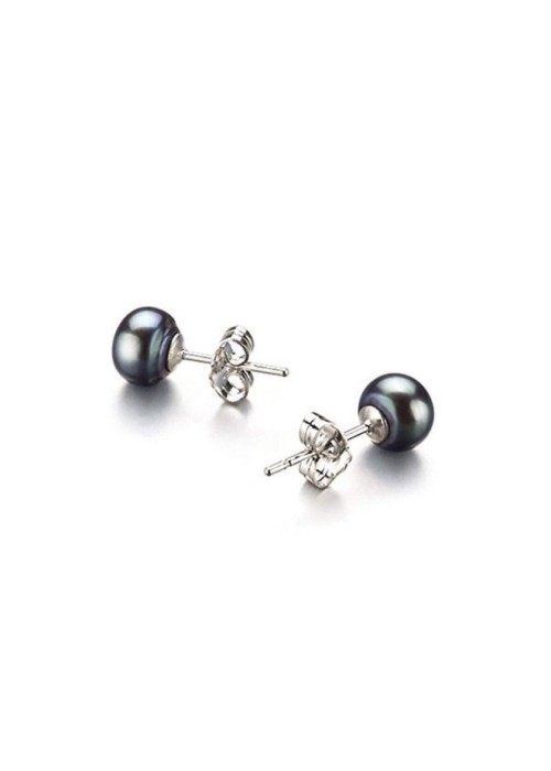 Серьги жемчужные BLACK PEARL 7мм