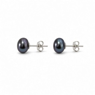 Серьги BLACK PEARL 7мм