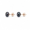 Серьги BLACK PEARL 7мм