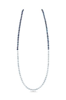 Бусы OMBRE grey and black 8мм АА+