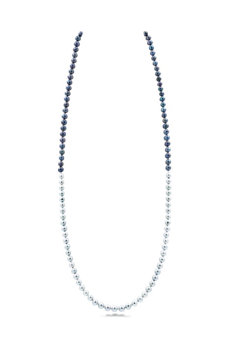 Бусы OMBRE grey and black