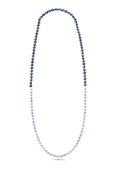 Бусы OMBRE grey and black