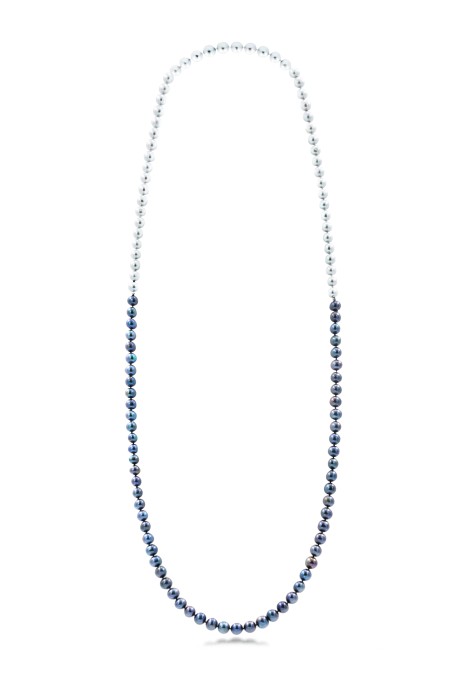 Бусы OMBRE grey and black